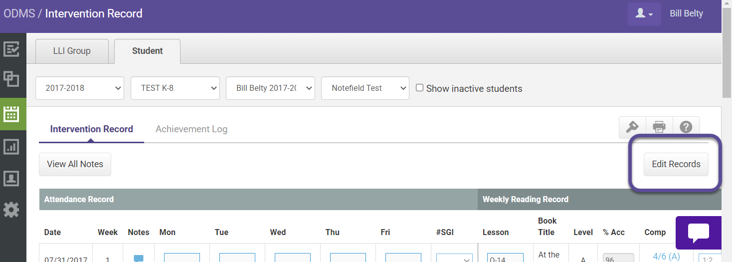 Add/Edit Group/Student Notes Screen Overview on Heinemann Fountas ...